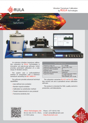 Sensor calibration leaflet