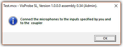 Microphone calibration — an example of a text tip